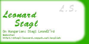 leonard stagl business card